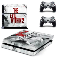 The Evil Within 2 PS4 Skin Sticker Decal For Sony PlayStation 4 Console and 2 Controllers PS4 Skin Sticker Vinyl