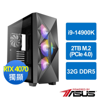 華碩Z790平台[猩炎俠士]i9-14900K/32G/RTX 4070/2TB_M2