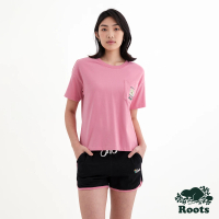 【Roots】Roots 女裝- ADVENTURE BUS短袖T恤(粉紅色)