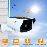 1080P WIFI Solar Camera HD IP67 Waterproof Outdoor Surveillance Solar CCTV cam Two Way Audio Wireless IP Cam for Home Security