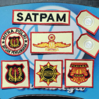 satpam krem bordir atribut security