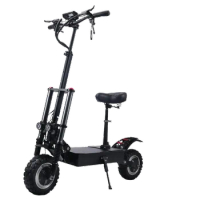 Hot Selling 12 Inch 60V 3200w Dual Motor e scooter Fat Tire Fast Waterproof Electric Folding Scooters With Seat For Adults