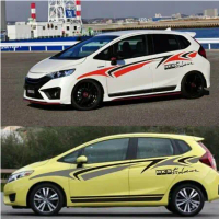 Stiker sticker Mobil Honda Jazz Brio Mobilio Ayla Agya Yaris [2 pcs] cutting sticker mobil Honda ter