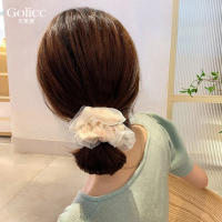 【Golicc】韓國 雪紡 雙層 大腸髮圈(飾品 髮飾 髮帶 髮圈 手圈 FUN4購物節)