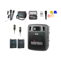 【MIPRO】MA-389 配2領夾式麥克風5.8G(雙頻手提無線喊話器/藍芽最新版 /遠距教學)