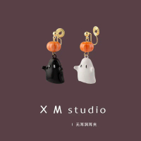 Anting-anting Personaliti Lucu Hantu Labu Asimetri Anting-anting Penjahat Seronok Comel untuk Wanita