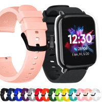 For DIZO Watch 2 Wrist Band by Realme TechLife 20mm Silicone Replacement Watchband For Realme Watch/Amazfit Bip U Pro Strap