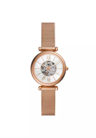Fossil Carlie Mini Automatic Rose Gold Stainless Steel Mesh Watch ME3188