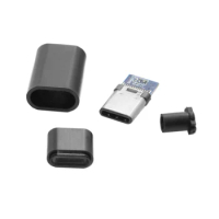 CY Xiwai 5set DIY 24pin USB 3.1 Type C USB-C Male Plug Connector SMT type with Black Housing Cover