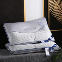 Summer Cool Latex Layer Cotton Pillow Nek Cervical Pillow Soft Bedroom Sleeping Cushion Massage Pillow Side Sleeper Pillow Core