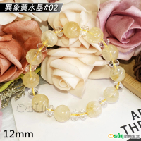 【Osun】12mm02天然異象黃水晶造型手鍊(情人節生日禮物飾品母親節水晶手鍊CE476)