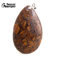 Women Men Fashion Real Natural Leopard Skin Jasper Gem Stone Pendants for Charns Necklaces For Jewelry Making Good Quality BK421