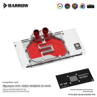 BARROW GPU Water Block Use for Gigabyte GeForce RTX 4090 Gaming OC /MASTER Graphics Card/Copper Cooling Radiator BS-GIG4090-PA