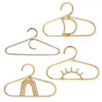 Rattan Hanger Clothes Anti-slip Drying Rack Wardrobe Space Saver Clothing Storage Rack First Class Solid Wood Clothes Hanger