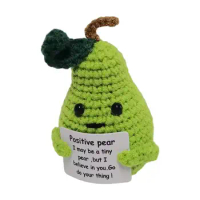 Handmade Emotional Toy Positive Card Crochet Toy Soft And Comfortable Knitted Toys Gift For Colleagues Friends Christmas