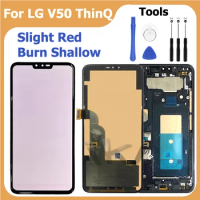 Slight Red Burn-in For LG V50 ThinQ 5G LM-V500 V450 LCD Repair Replacement With Frame V50 Display Touch Screen Digitize Assembly