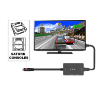Practical Game Console SS to HDMI-Compatible Adapter for Sega Saturn HD TV Converter Television Connector Device