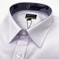 【vivi 領帶家族】H-Supreme 高級優質舒適長袖襯衫(3983淺紫小方格)