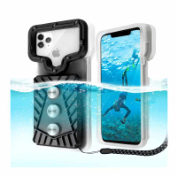 專業潛水手機盒 IP68防水 適用iPhone 12/12 Pro Max 三星Galaxy Note 10 Plus 尺寸在5.8～6.7吋間手機 黑/藍/白 [9美國直購]