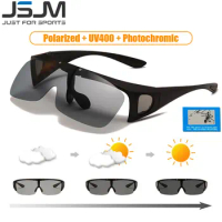 JSJM New Classic Flip Up Polarized Sunglasses Men Photochromic Fishing Driving Sun Glasses Night Vision Driving Eyewear Gafas
