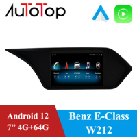 AUTOTOP 7" Screen Android 12 Mutimedia Radio Car Head Unit For Mercedes Benz E Class W212 2010-2014 NTG 4.0/4.5 Carplay Monitor