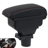 For Mitsubishi Attrage Armrest box central Store content box with USB interface