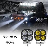 40w Lampu Tembak Led Motor Lampu Sorot Kuning Mobil Super Terang Lampu Mobil Tembak