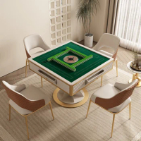 Automatic mahjong table Simple and lightweight luxury small family stone plate table multifunctional silent mahjong machine