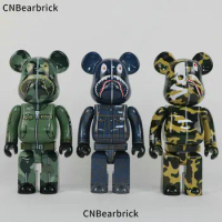 Bearbrick 400% 28cm camouflage shark trendy toy doll ABS ornament action figure