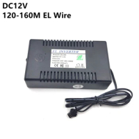 DC12V Power Supply Adapter Driver Controller Inverter For 120-160M El Wire Electroluminescent Light