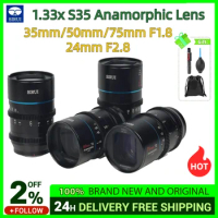 SIRUI 24mm F2.8 35mm F1.8 50mm F1.8 75mm F1.8 1.33x S35 for Canon RF Leica LSeries Anamorphic Lens Covers Super35/APS-C Sensors