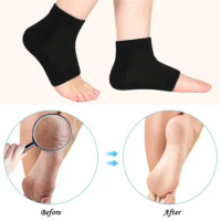 1 Pair Silicone Moisturizing Gel Liners Foot Heel Socks Foot Care Anti-cracking Anti-slip Exfoliator Foot Rupture Repair Socks
