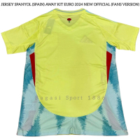 Jersey Baju Bola Negara Spanyol Away Kit Tandang Kuning Piala Eropa 2024 2025 New Shirt Alvaro Morat