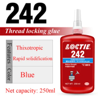 50/250ml Loctite 242 Medium Strength Metal Screw Seal Glue Anti-loose Anaerobic Glue Thread Locker Adhesive Loctite 7649 770