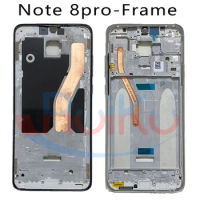 New For Xm Rm Note 8 Pro Middle Frame Housing Bezel Note8 Pro LCD Supporting Front Frame + Power Volume Button Parts