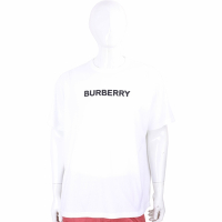 BURBERRY 徽標印花微彈性棉質短袖TEE T恤(男款/白色)