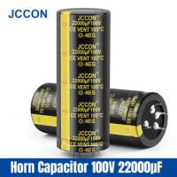 2Pcs JCCON 22000uF 100V Capacitor 100V 22000uF Electrolytic Capacitor 40x100mm For Fever Amplifier HIFI Audio Filter Capacitor