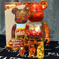 New Maple Leaf Chiaki Building BE@RBRICK BB Bearbrick Living Room Decoration Joint Ring Color Box 400%