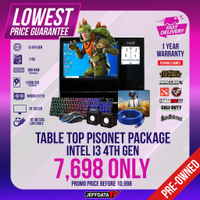 Ten year warranty TABLE TOP PISONET PACKAGE COINSLOT INTEL CORE i3 4TH GEN 8GB 120gb SSD GT210 17 SQ