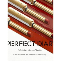 waterproof lipstick lip stick Lipstik Perfect Diary L19 dengan tumit kecil dan tekstur batu asli