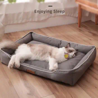 Square Cat Bed Mat Puppy Bed Dog Sofa Bed Warm Pet Nest Kennel for Small Medium Dogs Kitten Sleeping Mattress Accessories