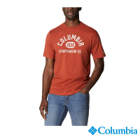 Columbia 哥倫比亞 官方旗艦 男款-CSC Basic Logo™短袖上衣-橘紅色(UJO15860AH/HF)