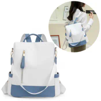 Student Backpack Zipper Fashion Anti-theft Travel Shoulder Bag Large Backpack