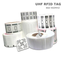 1000pcs/lot UHF RFID Tags Sticker 860-960MHz Long Range RFID Sticker Label