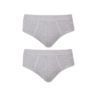 SEAMLESS WAISTBAND Pack 2  รุ่น KU 1550N ทรง BRIEFS สีเทา