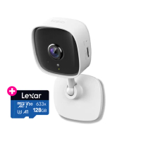 (128G記憶卡組)【TP-Link】Tapo C100 1080P 200萬畫素WiFi無線網路攝影機/監視器 IP CAM