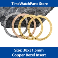 Seiko Watch Mod Bezel Insert Copper Insert For SKX007 SKX009 SRPD Watch Cases 38x31.5mm Bezel Insert Men Dive Watch Replac Parts