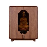 Home Guanyin Table Living Room with Door Buddha Cabinet Altar Cabinet Altar Buddha Shrine Buddha Shrine God of Wealth Worship