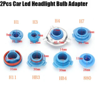 2Pcs Car Halogen Capsule Headlamps LED Headlight Bulb Base 880/HB4/HB3/H11/H7/H4/H3/H1 Lifespan Adapter Socket Retainer Holder