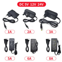 DC 5V 12V 24V Adapter Power Supply AC 100V-240V 1A 2A 3A 5A 6A 8A 10A Charger Converter Adaptor For 5050 LED Strips Light Lamp
